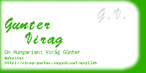 gunter virag business card