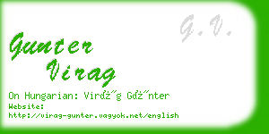 gunter virag business card